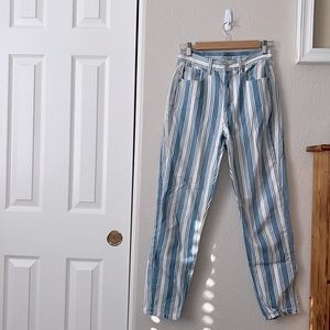 American Eagle Striped Mom Jean size 2